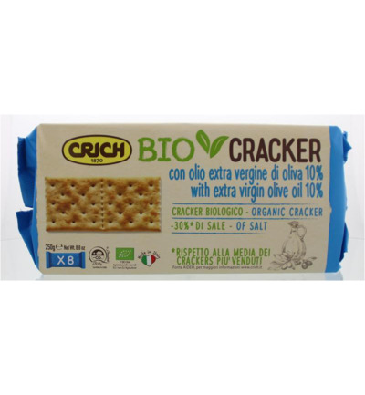 Crich Crackers Olijfolie Blauw Bio (250 gr)