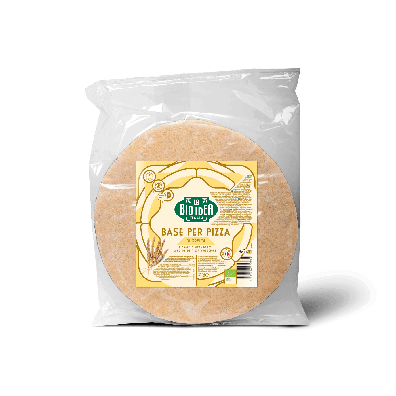 La Bio Idea Pizzabodems Spelt Bio (2 Stuks)