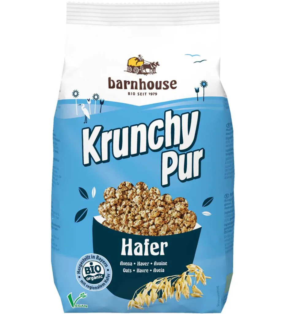Barnhouse Krunchy Pur Haver Suikervrij Bio (375 gr)