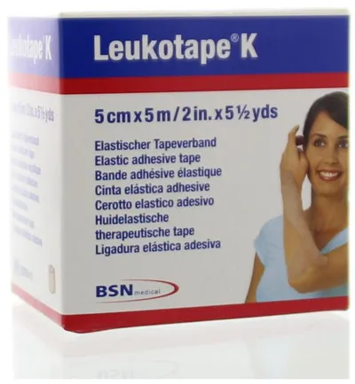 Leukotape K 5m x 5 cm huidkleur (1 stuk)