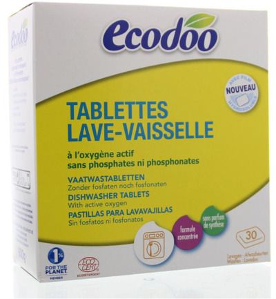 Ecodoo Vaatwasmachine tablets bio (30 stuks)