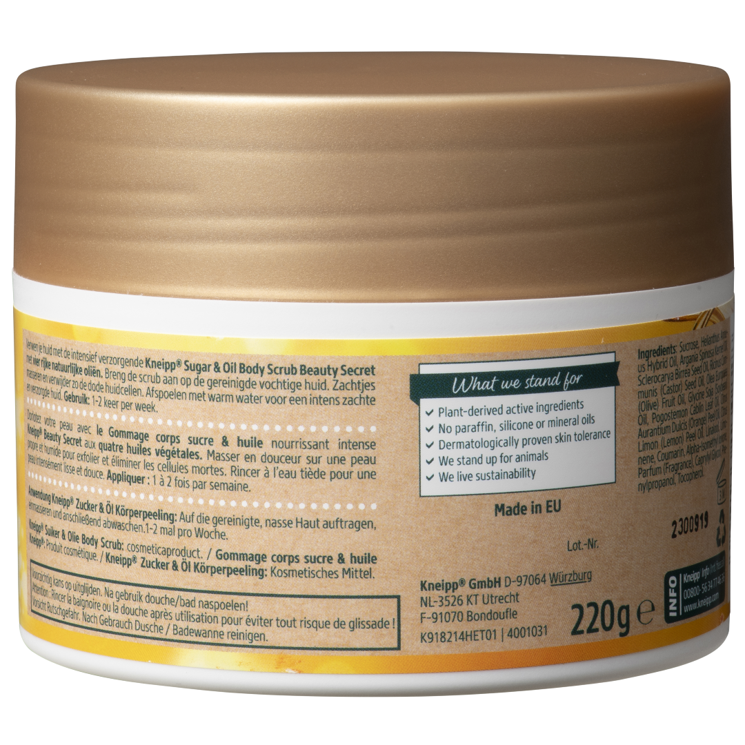 Kneipp Body scrub sugar & oil beauty geheimen (220 gr)