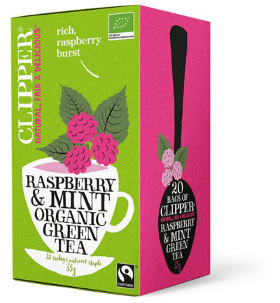 Clipper Framboos mintgreen tea bio (20 stuks)