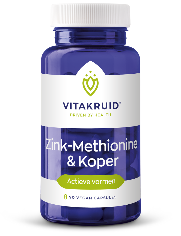 Vitakruid Zink Methionine & Koper Gluconaat (90 vega capsules)