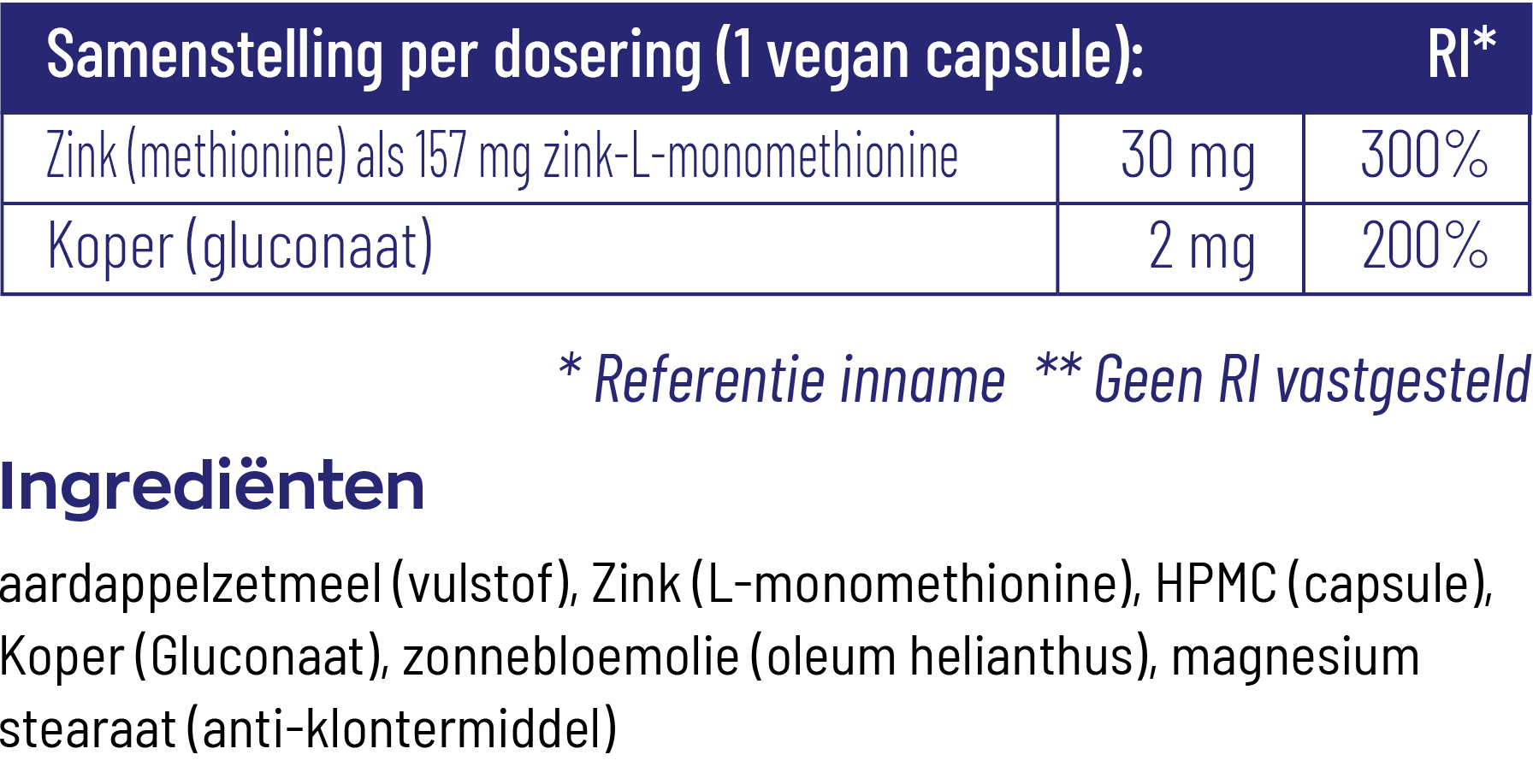 Vitakruid Zink Methionine & Koper Gluconaat (90 vega capsules) - image 3