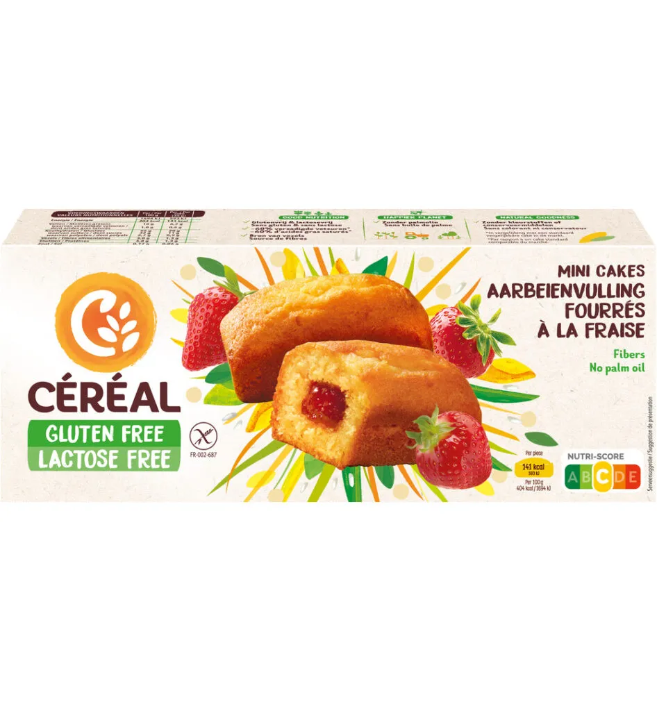 Céréal Aardbei cakeje glutenvrij (210 gr)