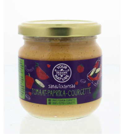 Your Organic Nature Sandwichspread Tomaat Paprika Courgette Bio (180 gr)