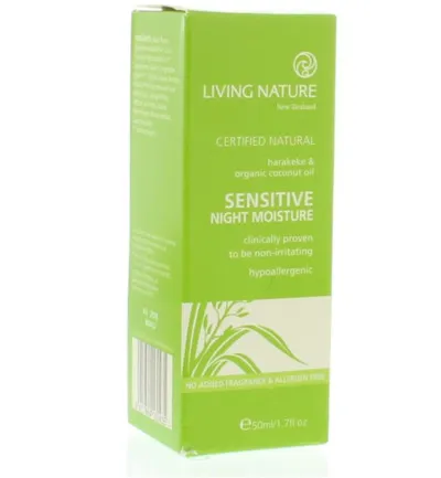 Living Nature Nachtcreme gevoelige huid (50 ml)