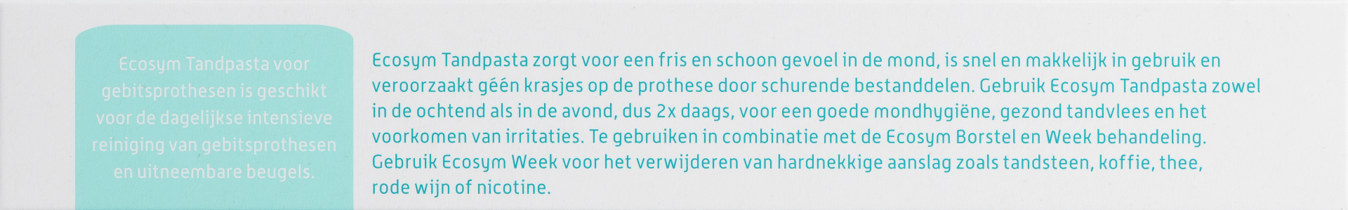 Ecosym Tandpasta voor gebitsprothese (75 ml)