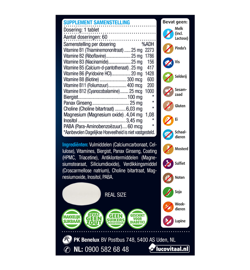 Lucovitaal Vitamine B Complex Forte (60 tabletten) - image 2