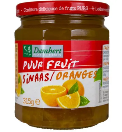Damhert Puur fruit Sinaasappel confiture (315 gr)