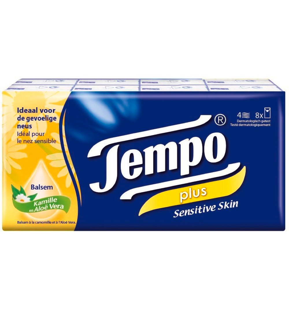 Tempo Soft & Sensitive Parfumvrij (8 X 9 stuks)