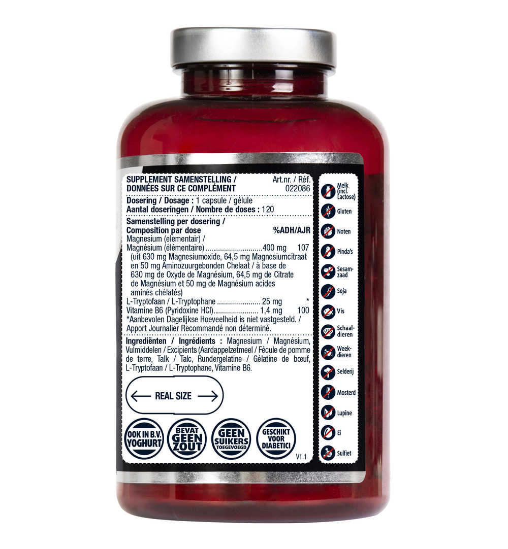 Lucovitaal Magnesium 400 Met B6 & L-Tryptofaan (120 capsules)