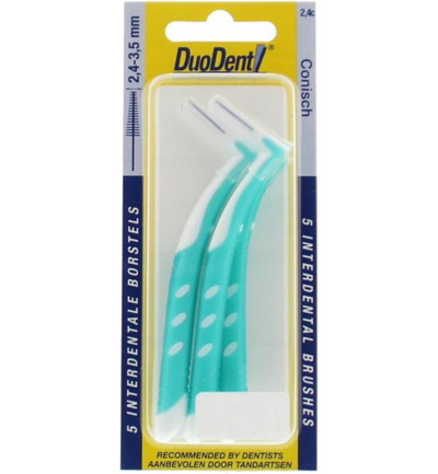 Duodent Interdentale borstel conisch 2.4c lange houder (5 stuks)