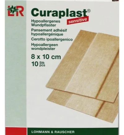 Curaplast Wondpleister sensitive 8 cm x 10 cm (10 stuks)