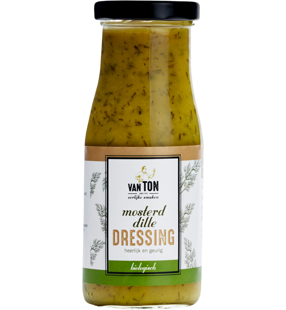 Van TON Mosterd Mosterd Dille Dressing Bio (150 gr)