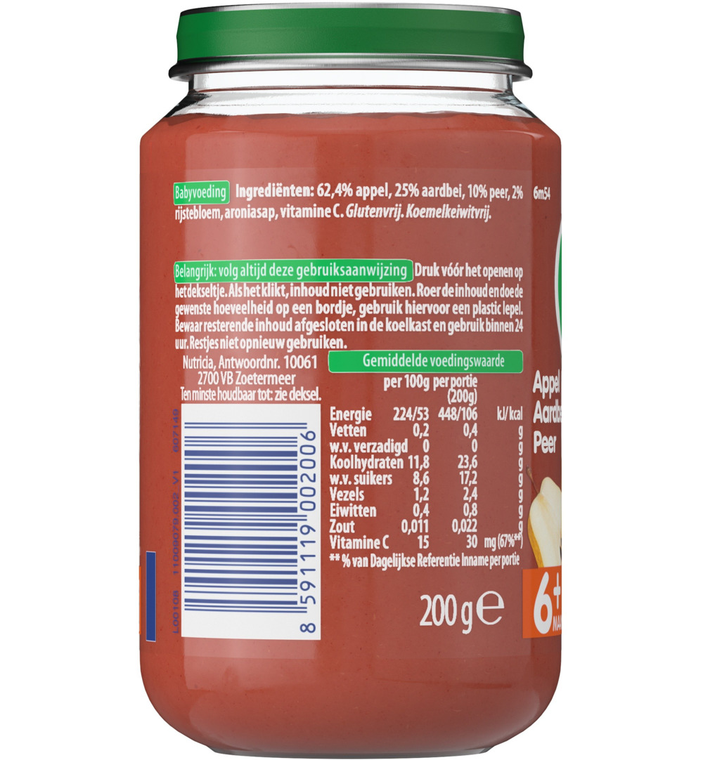 Olvarit Appel aardbei peer 6M54 (200 gr) - image 2