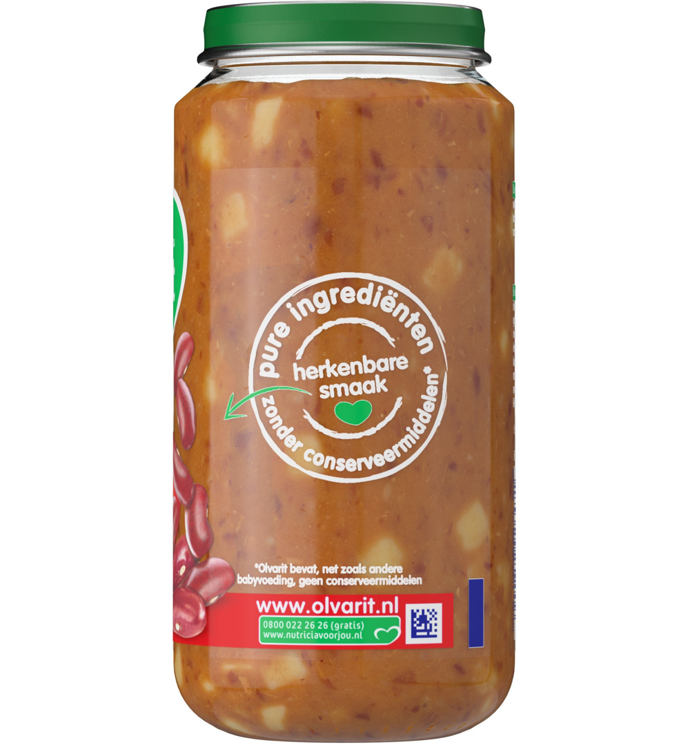 Olvarit Bruine bonen ham aardappel 12M02 (250 gr)