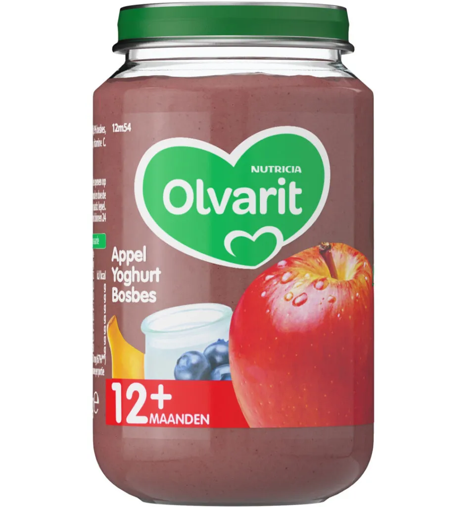 Olvarit Appel yoghurt bosbes 12M54 (200 gr)