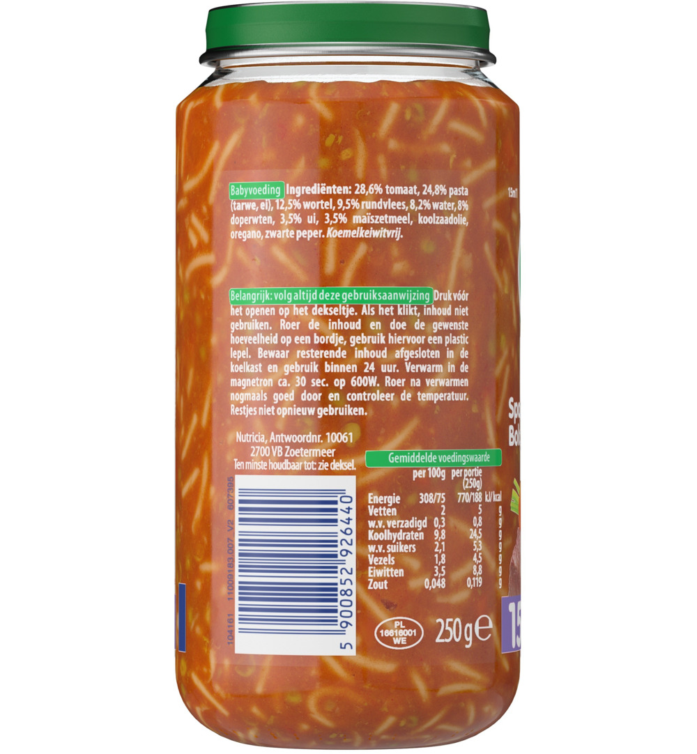 Olvarit Spaghetti bolognese 15M11 (250 gr) - image 2