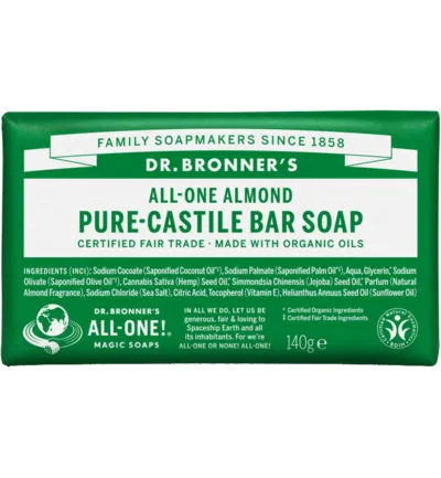 Dr. Bronner's Barsoap amandel (140 gr)