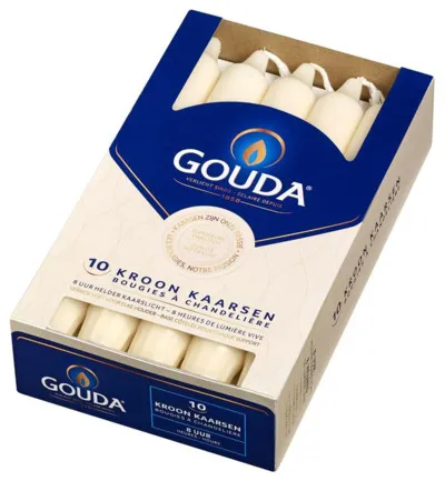 Gouda Kroonkaars Ivoor 200/24 (10 stuks)