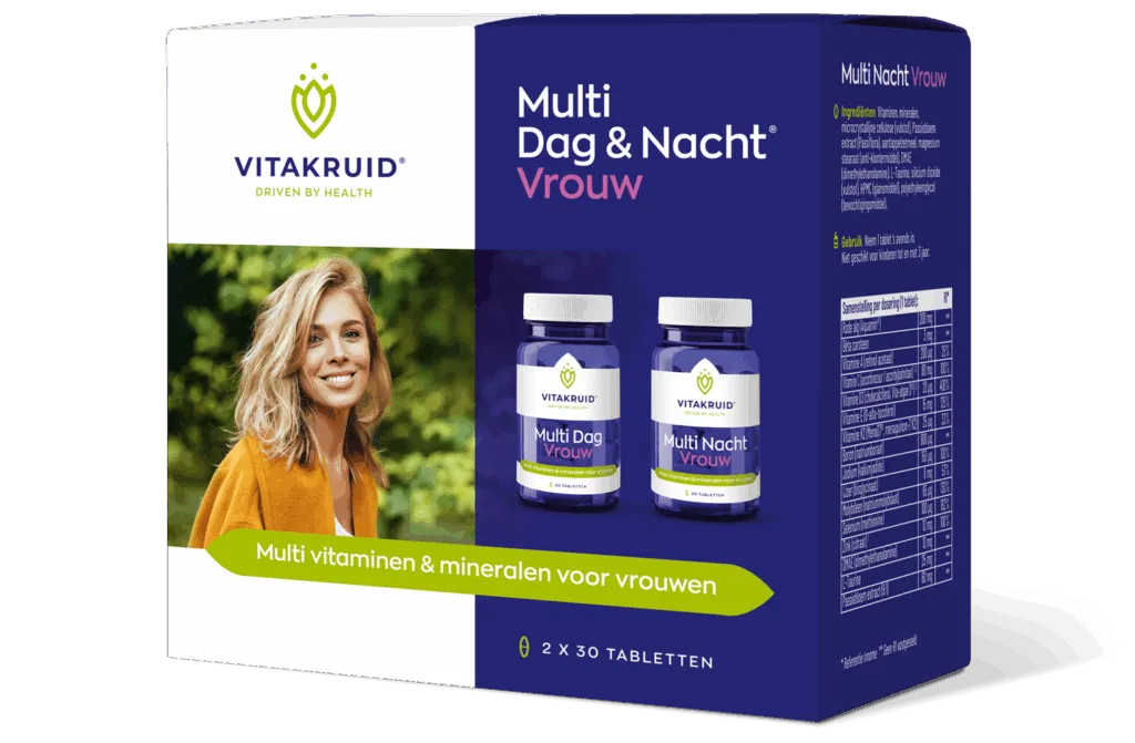 Vitakruid Multi Dag & Nacht Vrouw 100% Vegan (2 X 30 tabletten)