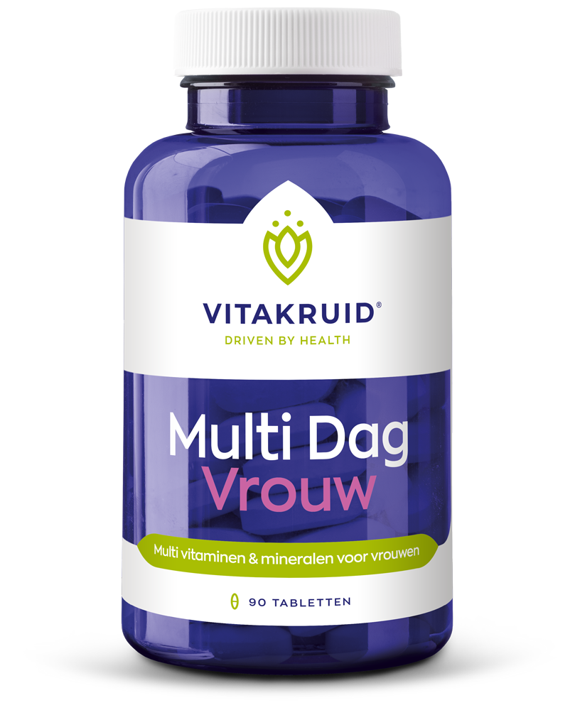 Vitakruid Multi Dag Vrouw 100% Vegan (90 tabletten)