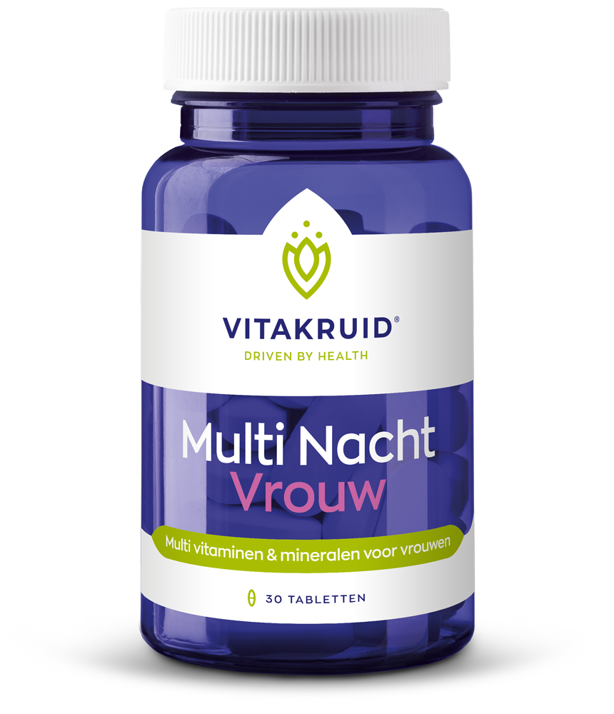 Vitakruid Multi Nacht Vrouw 100% Vegan (30 tabletten)