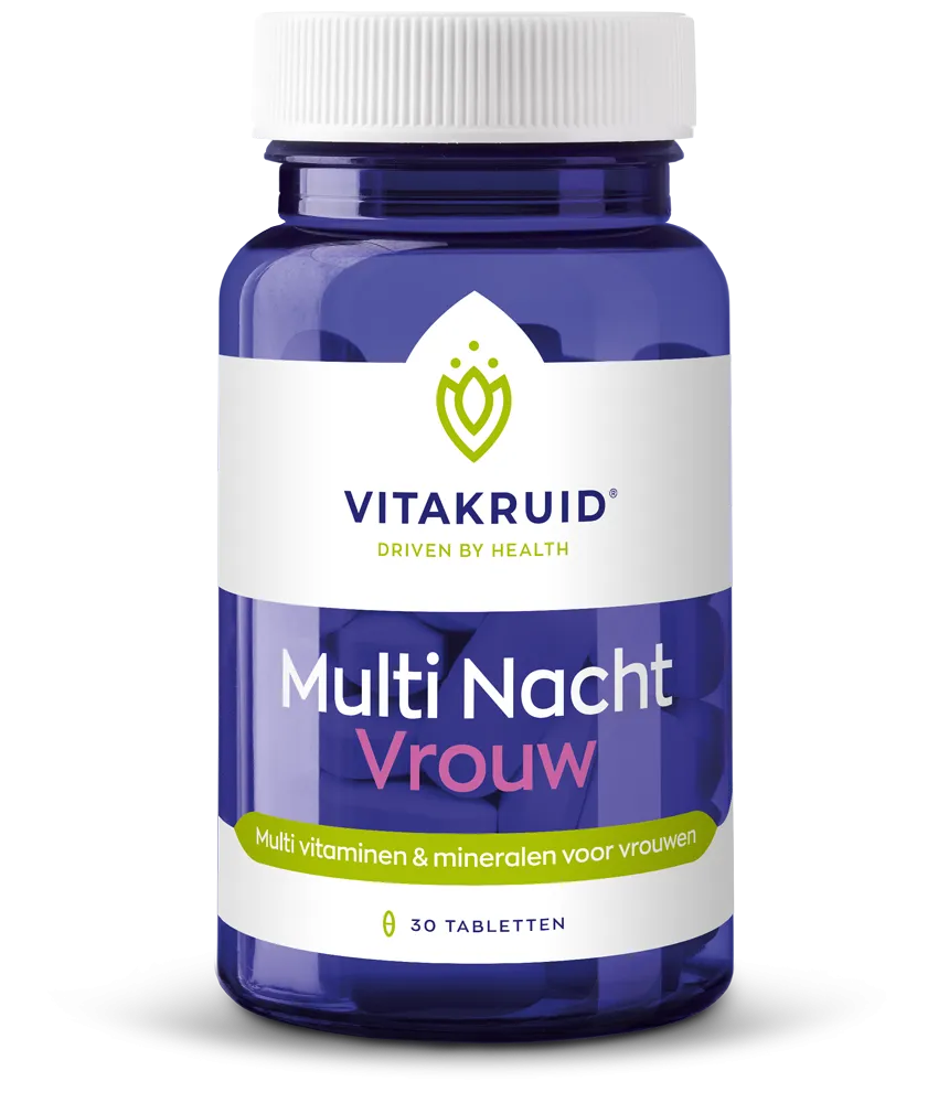 Vitakruid Multi Nacht Vrouw 100% Vegan (30 tabletten)