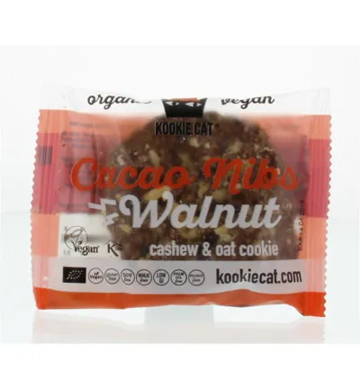 Kookie Cat Cacao nibs walnut bio (50 gr)