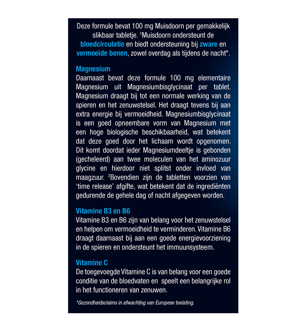 Lucovitaal Magnesium Vermoeide Zware Benen (30 tabletten) - image 5