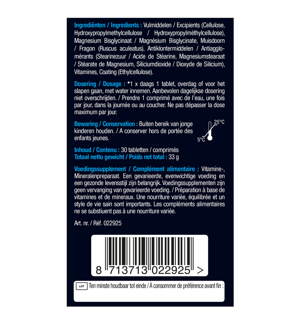 Lucovitaal Magnesium Vermoeide Zware Benen (30 tabletten) - image 6