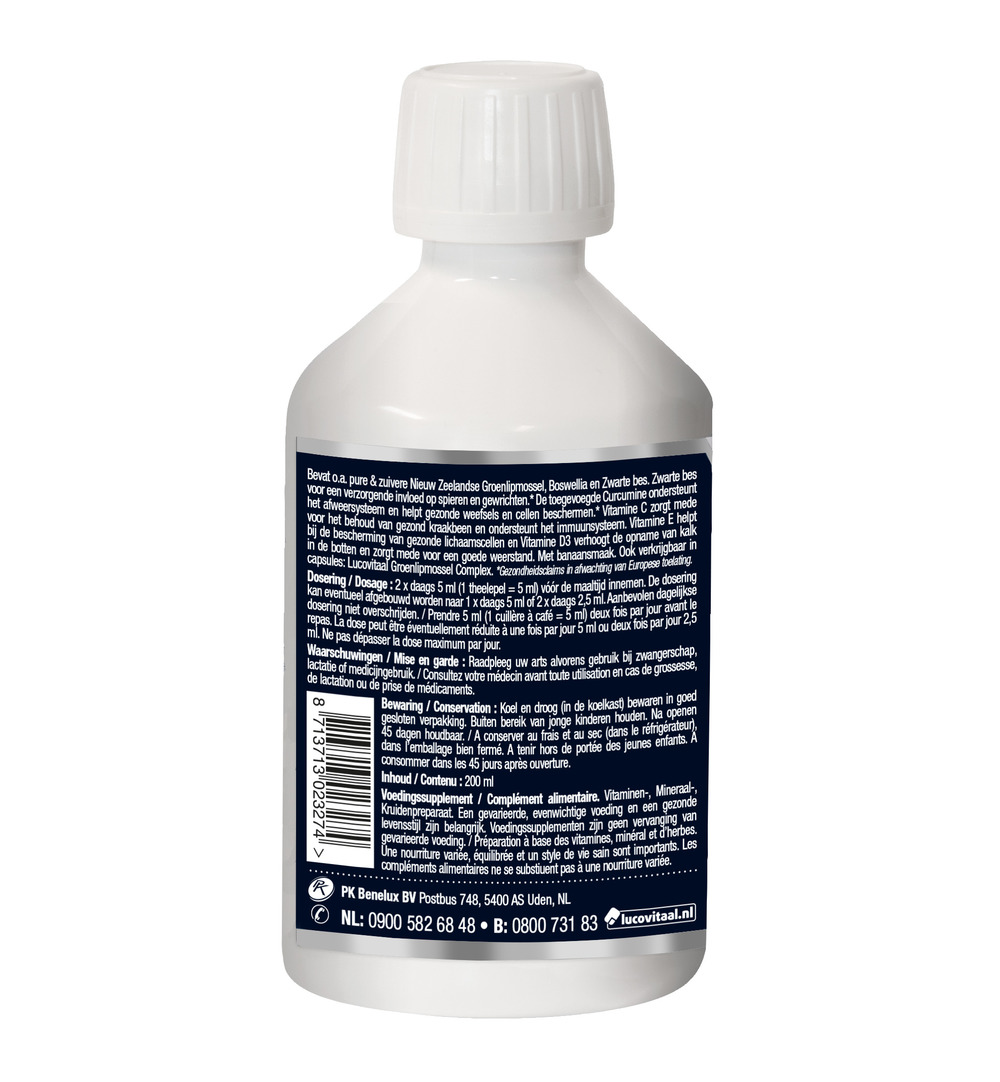 Lucovitaal Groenlipmossel Vloeibaar (200 ml) - image 2