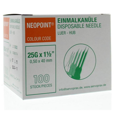 Neopoint Injectienaald steriel 0.5 x 40 (100 stuks)