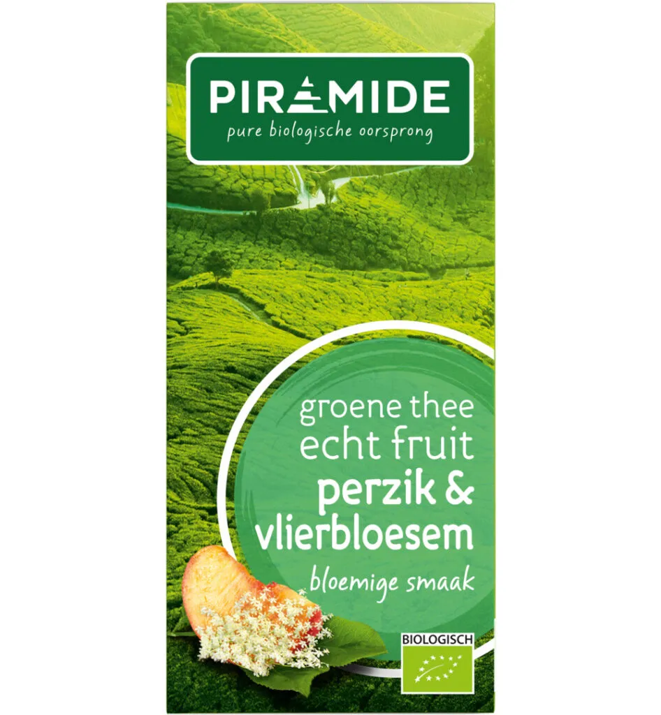 Piramidegroene Thee Perzik Vlierbloesem Bio (20 stuks)