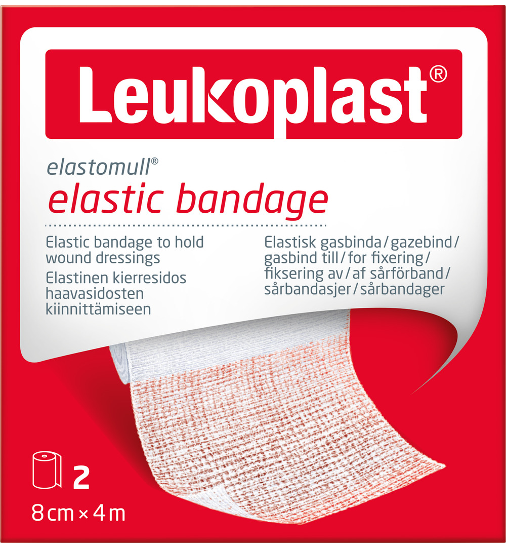 Leukoplast Elastomul 4 m x 8 cm (2 rollen)