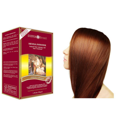 Surya Brasil Henna Haarverf Poeder Goud Bruin (50 gr)