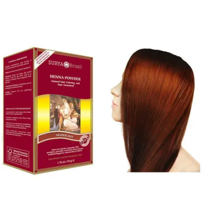 Surya Brasil Henna Haarverf Poeder Mahogany (50 gr)