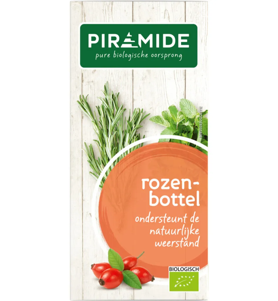 Piramide Rozenbottel Thee Eko Bio (20 stuks)