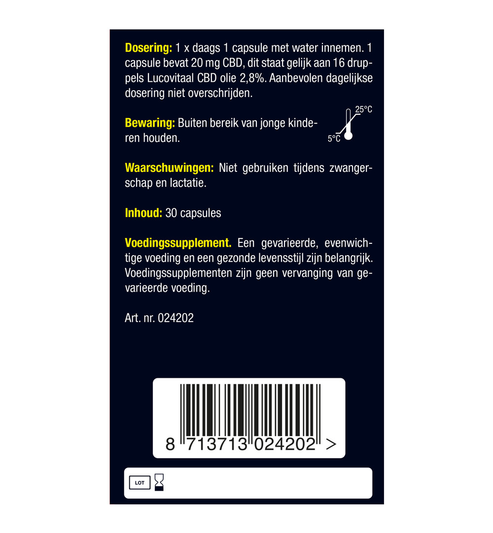Lucovitaal CBD 20mg (30 capsules) - image 6