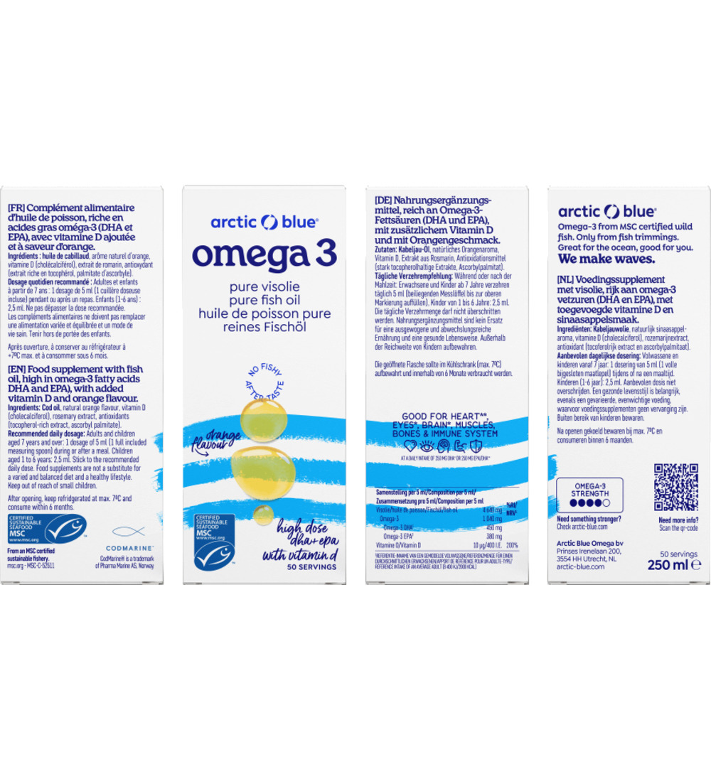 Arctic Blue Pure Arctische Msc Visolie Nl/F (250 ml)
