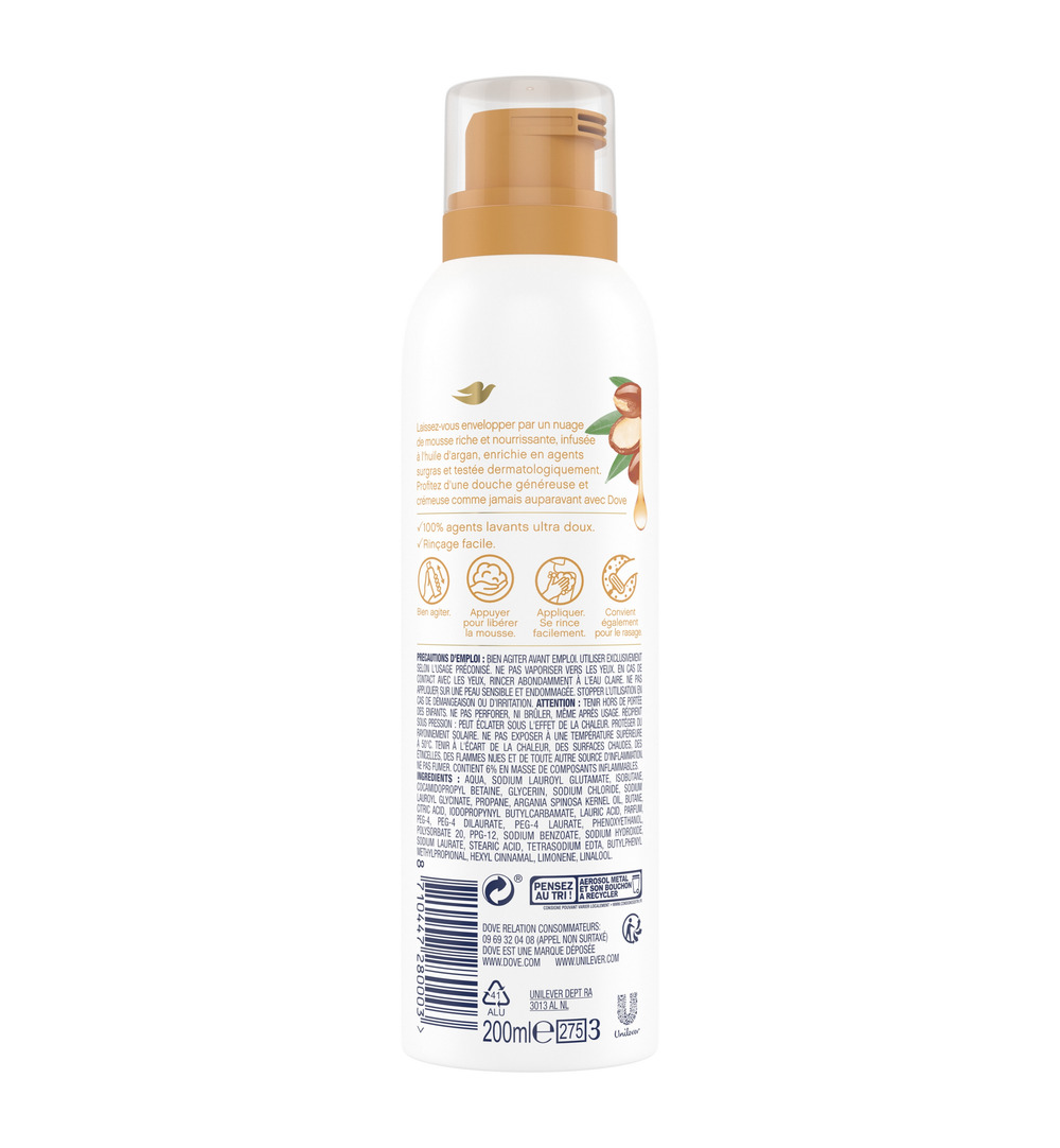 Dove Shower mousse argan oil (200 ml) - image 2
