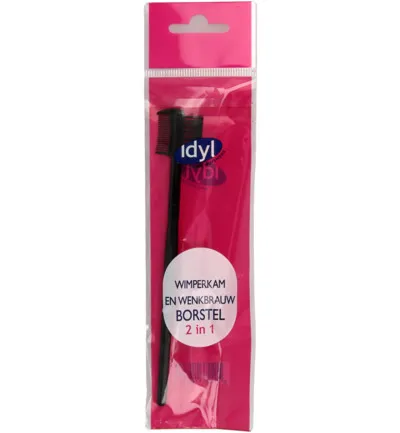 Idyl Wimperkam & wenkbrauwborstel 2-in-1 (1 stuk)