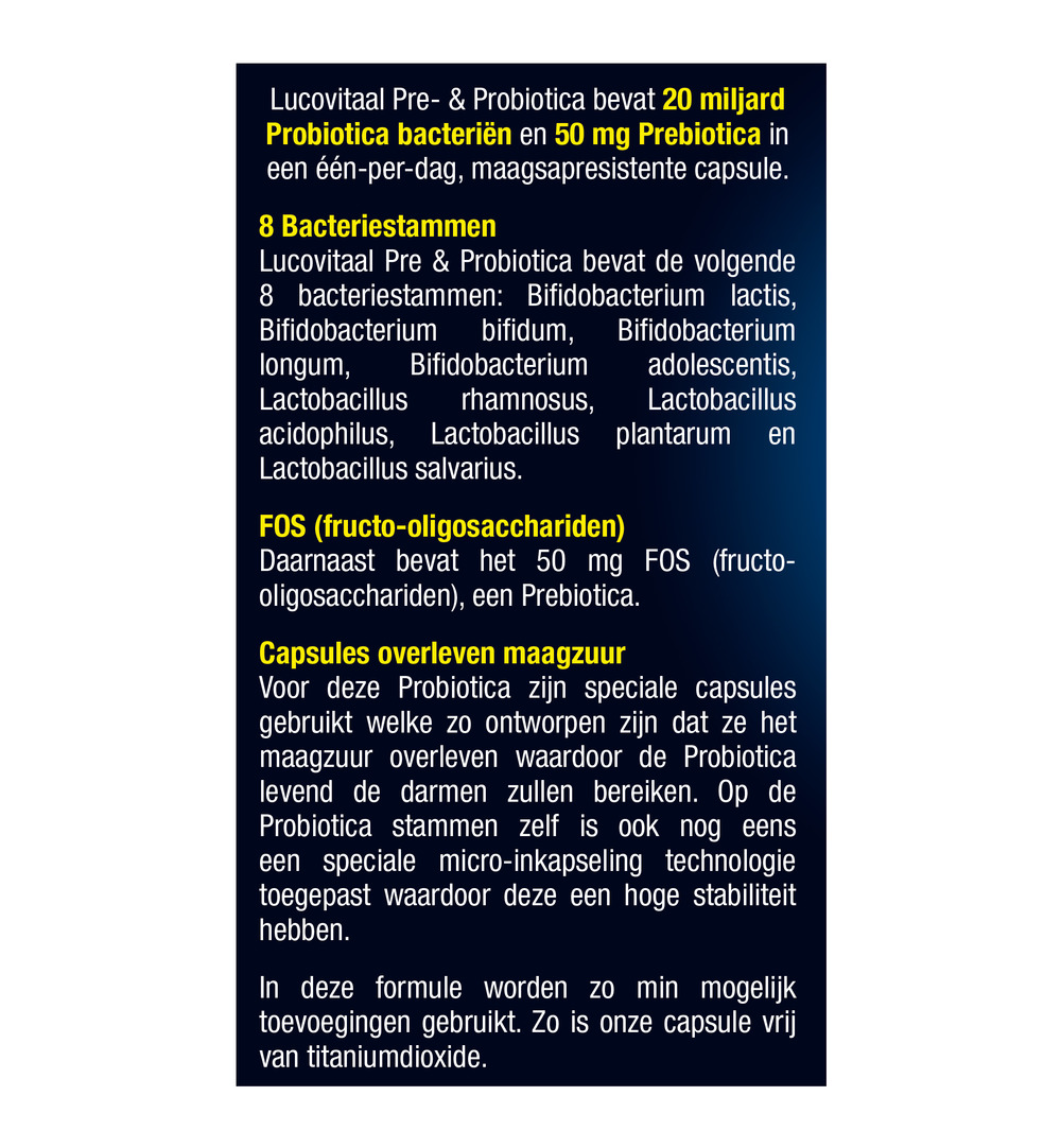 Lucovitaal Pre & Probiotica (30 capsules) - image 5