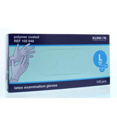 Klinion Onderzoekshandschoen prot latex maat L poedervrij (100 stuks)