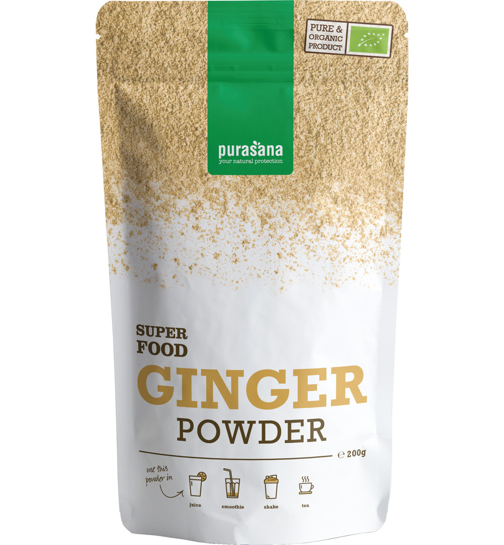 Purasana Gember Poeder - Vegan Bio (200 gr)
