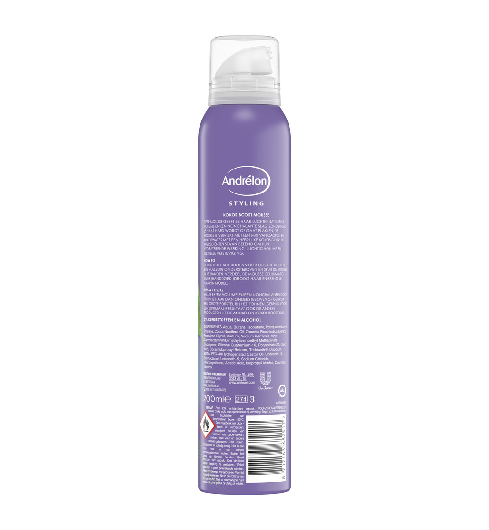 Andrelon Mousse Volume Kokos Boost (200 ml) - image 2