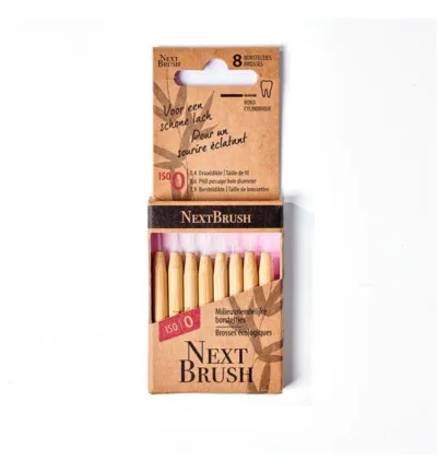 NextBrush Bamboe interdentale ragers ISO 0 (8 stuks)