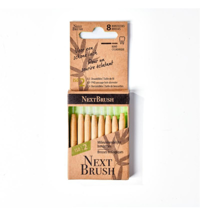 NextBrush Bamboe interdentale ragers ISO 2 (8 stuks)